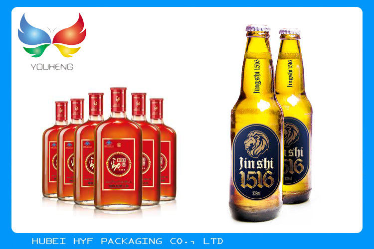 Label Bir Botol Kaca Label Anggur Label Perak Vakum Kertas Metallized Satu Sisi Coating, Aplikasi Pembungkus Hadiah